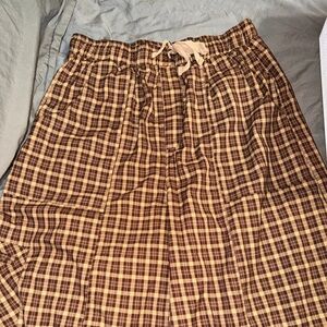 ME Makeover Essentials Plaid Pants with Ties